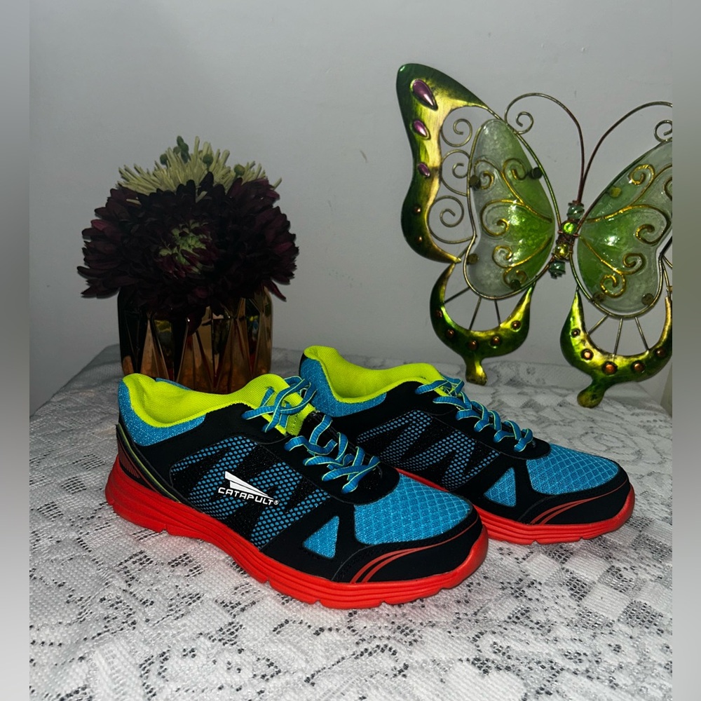 Catapult Conquer Lightweight Running Shoes Blue and Black with Breathable Mesh